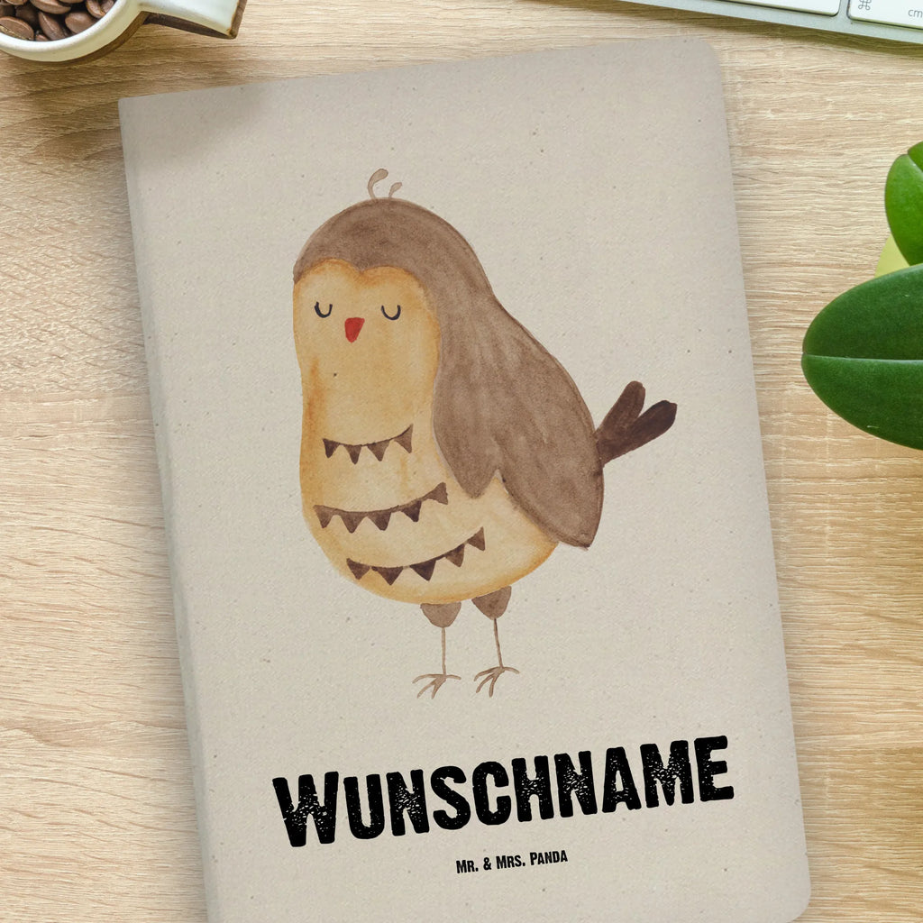 DIN A4 Personalisiertes Notizbuch Eule Zufrieden Personalisiertes Notizbuch, Notizbuch mit Namen, Notizbuch bedrucken, Personalisierung, Namensbuch, Namen, Eule, Eule Spruch, Eule deko, Owl, Liebe Spruch, Romantisch, Wortspiel lustig, Spruch schön, Geschenk Hochzeitstag