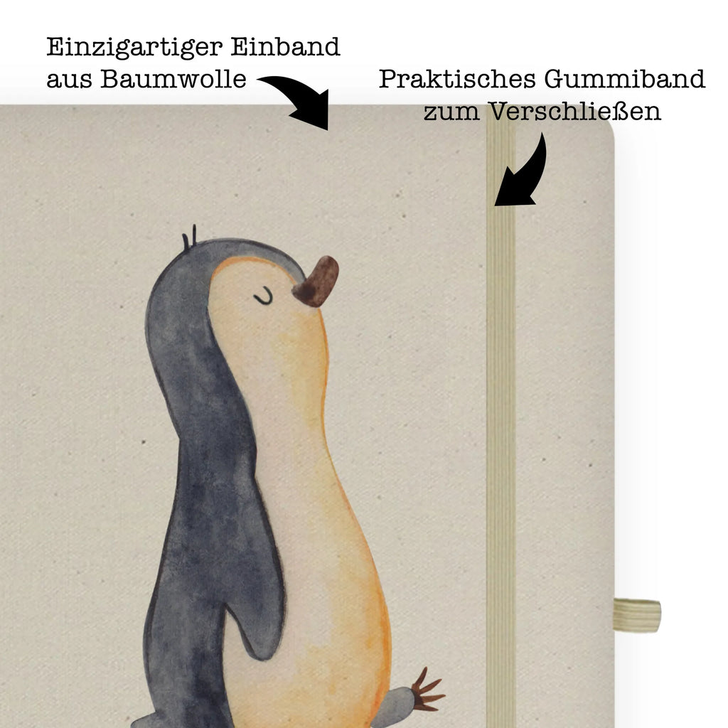 DIN A4 Personalisiertes Notizbuch Pinguin marschierend Personalisiertes Notizbuch, Notizbuch mit Namen, Notizbuch bedrucken, Personalisierung, Namensbuch, Namen, Pinguin, Pinguine, Frühaufsteher, Langschläfer, Bruder, Schwester, Familie