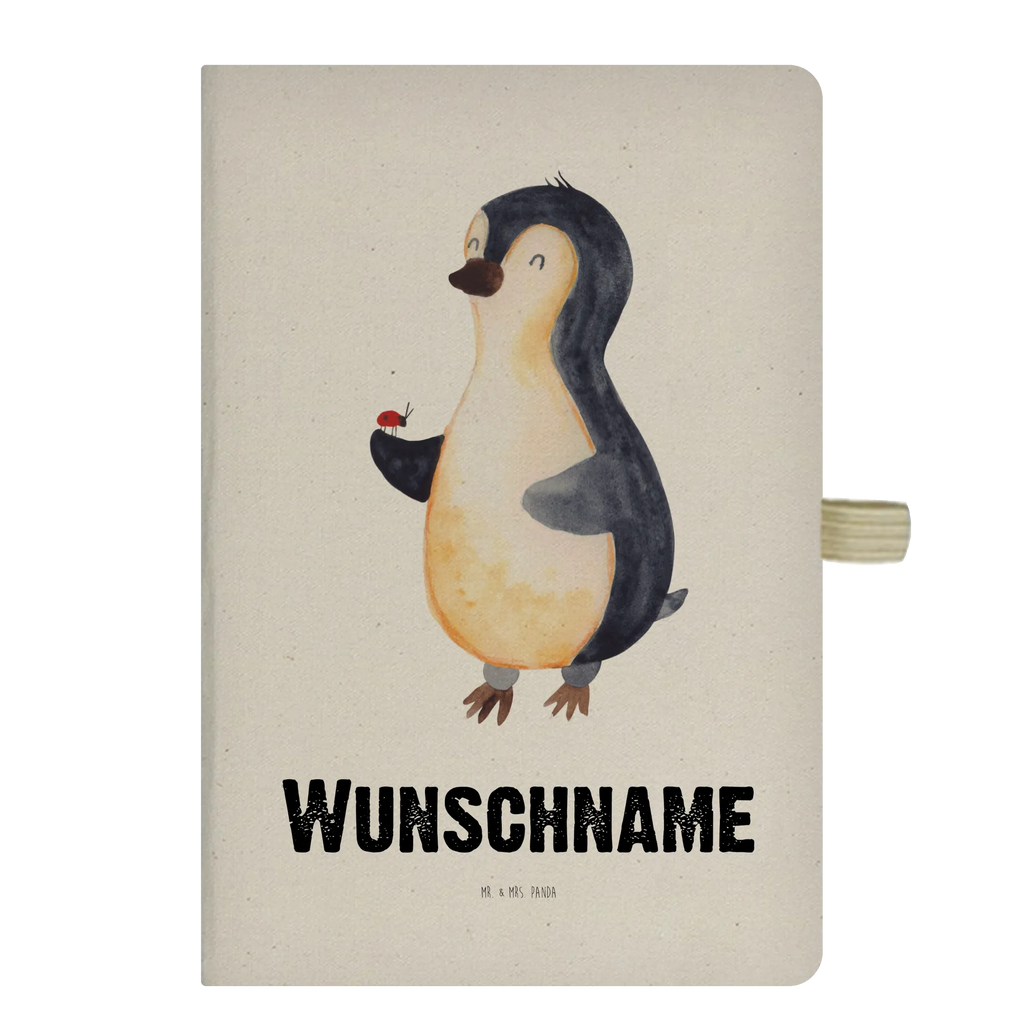 DIN A4 Personalisiertes Notizbuch Pinguin Marienkäfer Personalisiertes Notizbuch, Notizbuch mit Namen, Notizbuch bedrucken, Personalisierung, Namensbuch, Namen, Pinguin, Pinguine, Marienkäfer, Liebe, Wunder, Glück, Freude, Lebensfreude