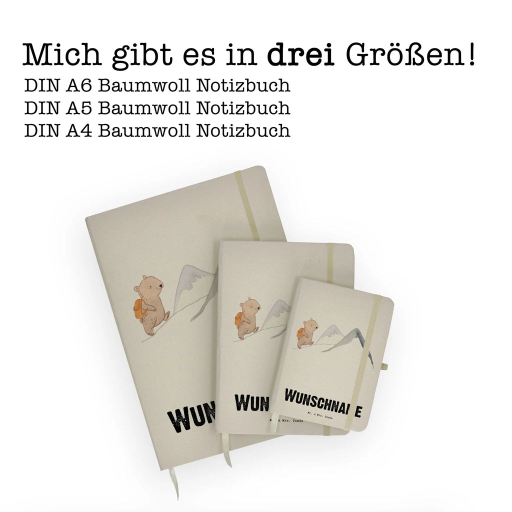 DIN A4 Personalisiertes Notizbuch Bär Bergsteigen Personalisiertes Notizbuch, Notizbuch mit Namen, Notizbuch bedrucken, Personalisierung, Namensbuch, Namen, Geschenk, Sport, Sportart, Hobby, Schenken, Danke, Dankeschön, Auszeichnung, Gewinn, Sportler, Bergsteigen, wandern, Bergsport, Trekking, Alpinismus, Alpinwandern