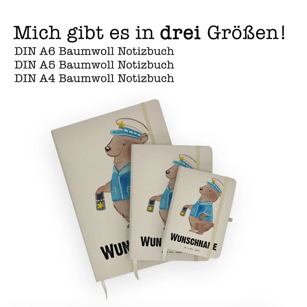 DIN A4 Personalisiertes Notizbuch Polizeivollzugsbeamter mit Herz Personalisiertes Notizbuch, Notizbuch mit Namen, Notizbuch bedrucken, Personalisierung, Namensbuch, Namen, Beruf, Ausbildung, Jubiläum, Abschied, Rente, Kollege, Kollegin, Geschenk, Schenken, Arbeitskollege, Mitarbeiter, Firma, Danke, Dankeschön, Polizeivollzugsbeamter, Polizist, Polizei