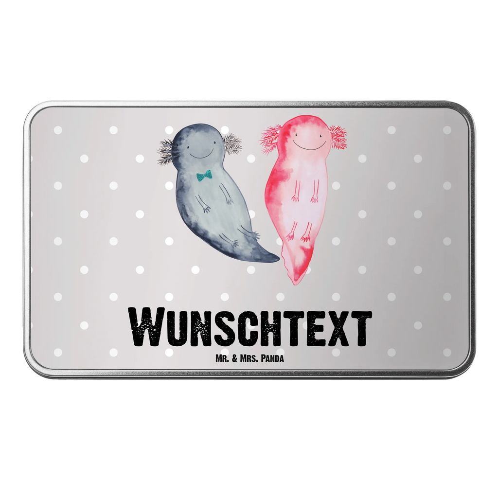 Personalisierte Metalldose Axolotl Axel+Lotte Personalisierte Metalldose, Dose mit Namen, Namensdose, Kiste mit Namen, Namenskiste, Axolotl, Molch, Axolot, Schwanzlurch, Lurch, Lurche, Liebe, große Liebe, Liebesbeweis, Freund, Verlobter, Ehemann, Jahrestag, Valentinstag