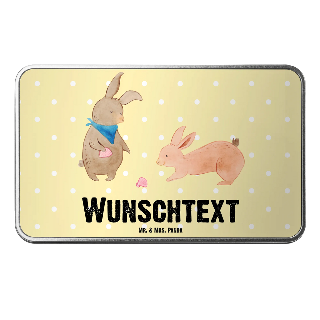 Personalisierte Metalldose Hasen Muschel Personalisierte Metalldose, Dose mit Namen, Namensdose, Kiste mit Namen, Namenskiste, Familie, Vatertag, Muttertag, Bruder, Schwester, Mama, Papa, Oma, Opa, Hasen, beste Freundin, Freundin, Freundinnen, best friends, BFF, Muscheln sammeln, Muscheln, Meer