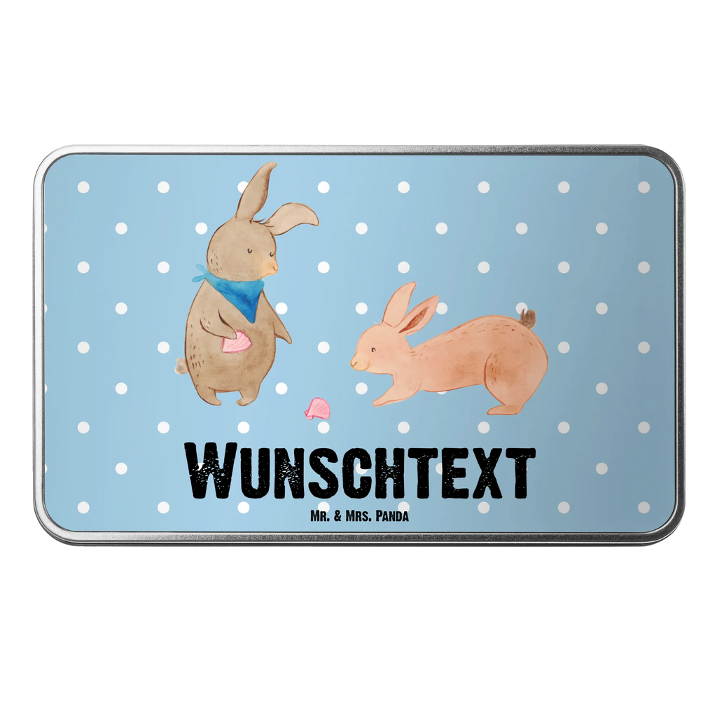 Personalisierte Metalldose Hasen Muschel Personalisierte Metalldose, Dose mit Namen, Namensdose, Kiste mit Namen, Namenskiste, Familie, Vatertag, Muttertag, Bruder, Schwester, Mama, Papa, Oma, Opa, Hasen, beste Freundin, Freundin, Freundinnen, best friends, BFF, Muscheln sammeln, Muscheln, Meer