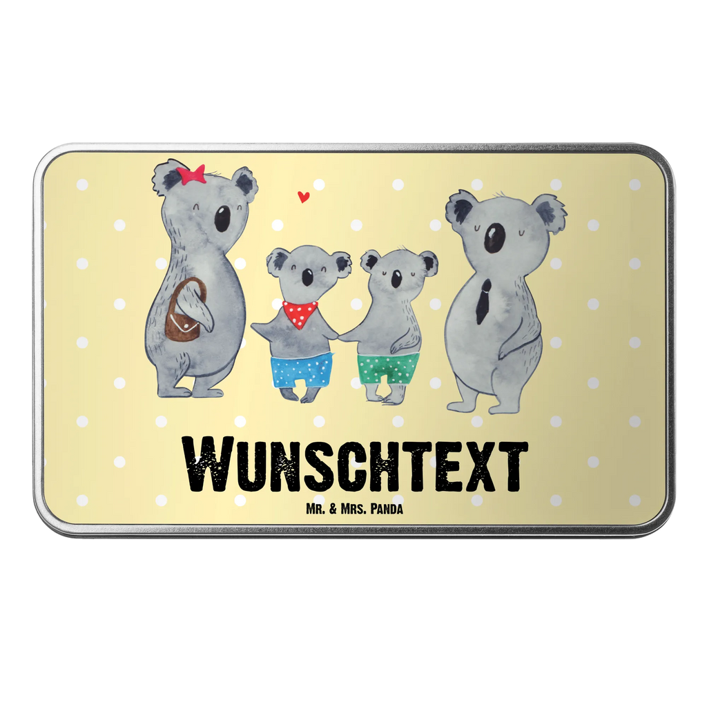 Personalisierte Metalldose Koala Familie zwei Personalisierte Metalldose, Dose mit Namen, Namensdose, Kiste mit Namen, Namenskiste, Familie, Vatertag, Muttertag, Bruder, Schwester, Mama, Papa, Oma, Opa, Koala, Koalabär, beste Familie, Familienzeit, Familienleben, Koalafamilie, Lieblingsfamilie