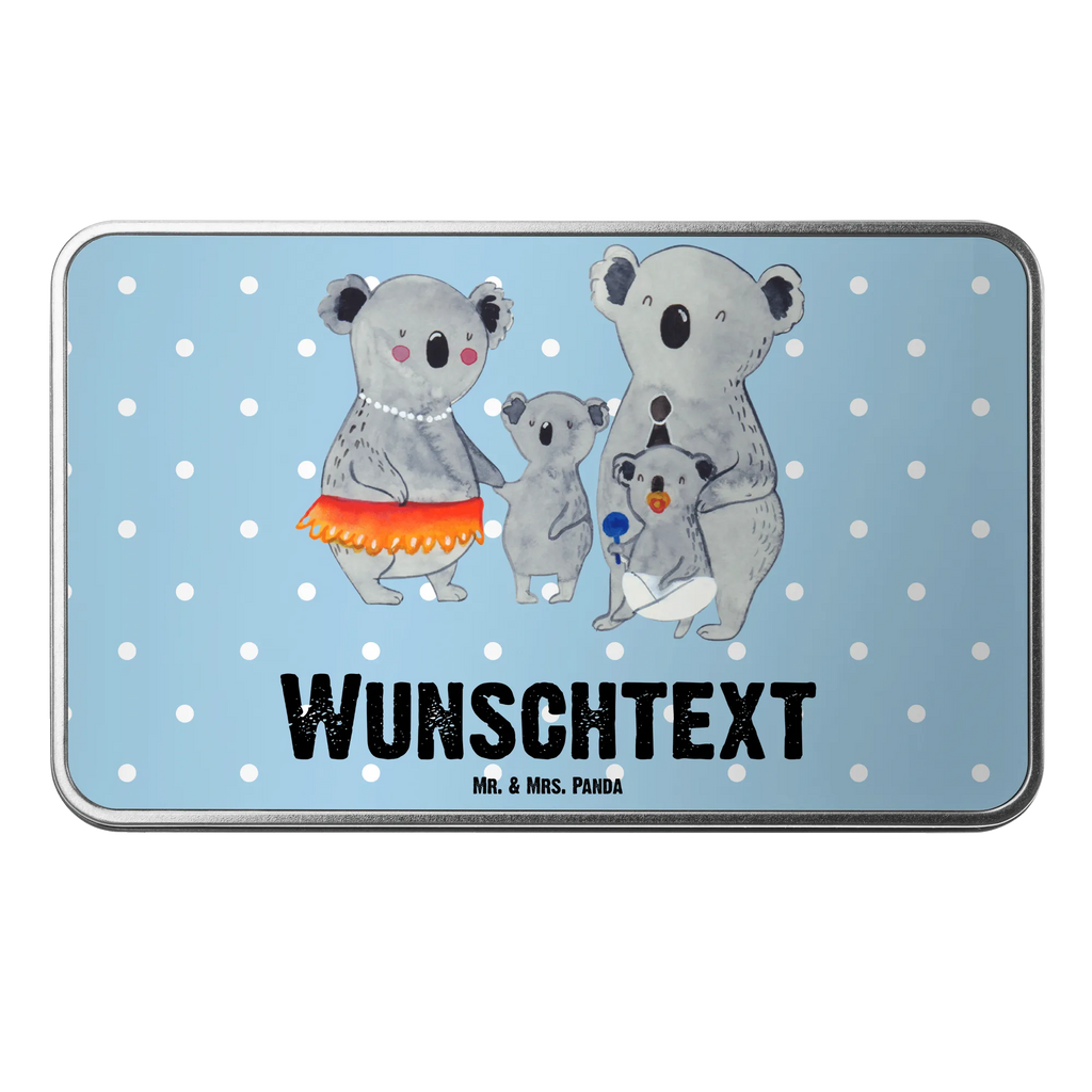 Personalisierte Metalldose Koala Familie Personalisierte Metalldose, Dose mit Namen, Namensdose, Kiste mit Namen, Namenskiste, Familie, Vatertag, Muttertag, Bruder, Schwester, Mama, Papa, Oma, Opa, Koala, Koalas, Family, Kinder, Geschwister, Familienleben