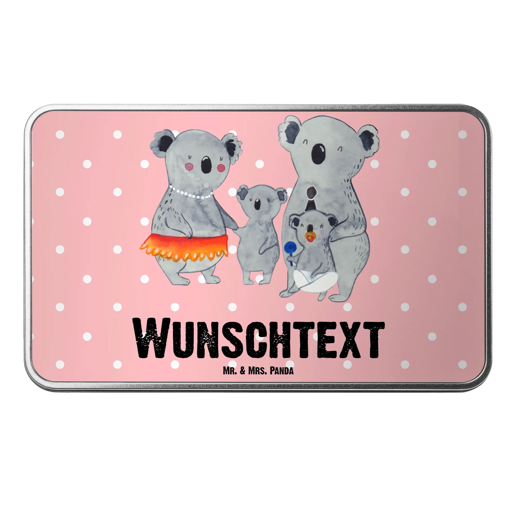 Personalisierte Metalldose Koala Familie Personalisierte Metalldose, Dose mit Namen, Namensdose, Kiste mit Namen, Namenskiste, Familie, Vatertag, Muttertag, Bruder, Schwester, Mama, Papa, Oma, Opa, Koala, Koalas, Family, Kinder, Geschwister, Familienleben