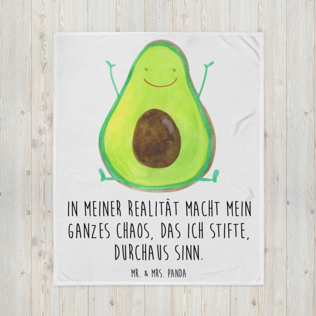 Kuscheldecke Avocado Glücklich Decke, Wohndecke, Tagesdecke, Wolldecke, Sofadecke, Avocado, Veggie, Vegan, Gesund, Chaos