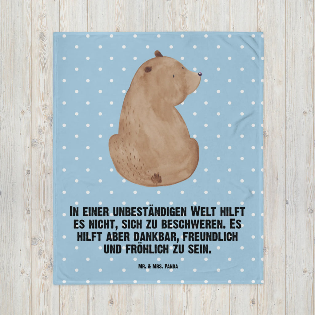 Kuscheldecke Bär Schulterblick Decke, Wohndecke, Tagesdecke, Wolldecke, Sofadecke, Bär, Teddy, Teddybär, Selbstachtung, Weltansicht, Motivation, Bären, Bärenliebe, Weisheit