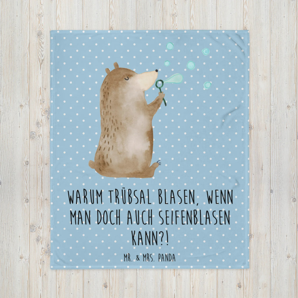 Kuscheldecke Bär Seifenblasen Decke, Wohndecke, Tagesdecke, Wolldecke, Sofadecke, Bär, Teddy, Teddybär, Seifenblasen Bär Lustig Sein Glücklich Traurig Happy