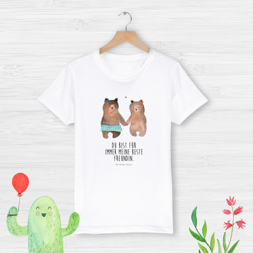 Organic Kinder T-Shirt Bär Freundin Kinder T-Shirt, Kinder T-Shirt Mädchen, Kinder T-Shirt Jungen, Bär, Teddy, Teddybär, Bär Freundin Beste Freund Liebe Liebesbeweis Verliebt Kumpel Kumpeliene