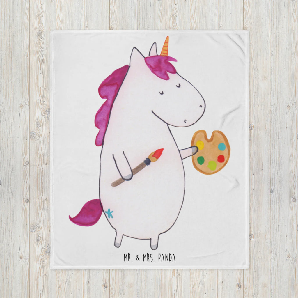 Kuscheldecke Einhorn Künstler Decke, Wohndecke, Tagesdecke, Wolldecke, Sofadecke, Einhorn, Einhörner, Einhorn Deko, Pegasus, Unicorn, Englisch, Künstler, Artist, Malen, Zeichnen, Welt, Farbe, Stift, Pinsel, Geschenk, Maler