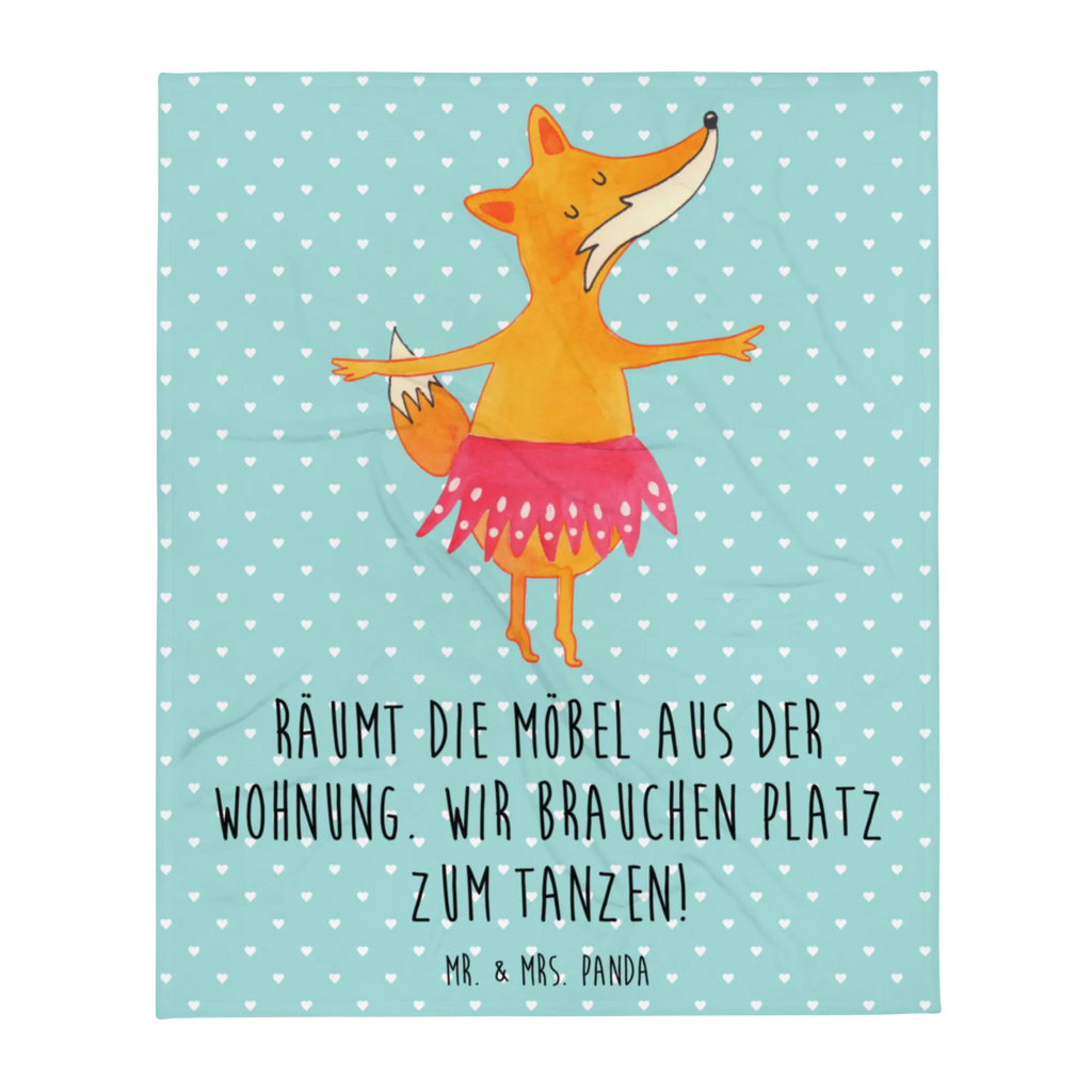 Kuscheldecke Fuchs Ballerina Decke, Wohndecke, Tagesdecke, Wolldecke, Sofadecke, Fuchs, Fuchs Spruch, Füchse, Füchsin, Ballerina, Ballett, Tänzerin, Tanzen, Party, Einladung, Geburtstag