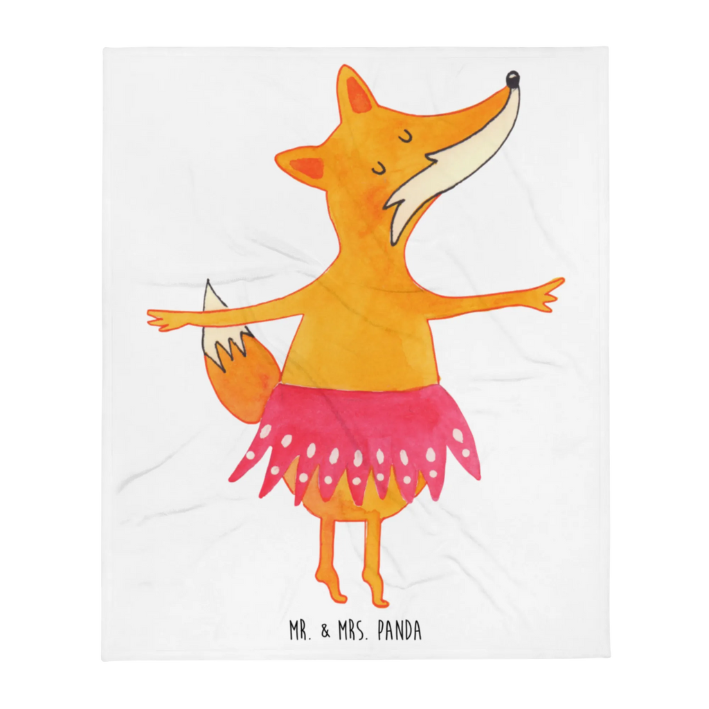 Kuscheldecke Fuchs Ballerina Decke, Wohndecke, Tagesdecke, Wolldecke, Sofadecke, Fuchs, Fuchs Spruch, Füchse, Füchsin, Ballerina, Ballett, Tänzerin, Tanzen, Party, Einladung, Geburtstag