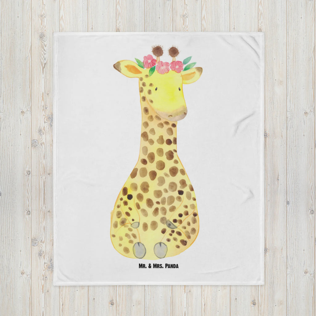 Kuscheldecke Giraffe Blumenkranz Decke, Wohndecke, Tagesdecke, Wolldecke, Sofadecke, Afrika, Wildtiere, Giraffe, Blumenkranz, Abenteurer, Selbstliebe, Freundin