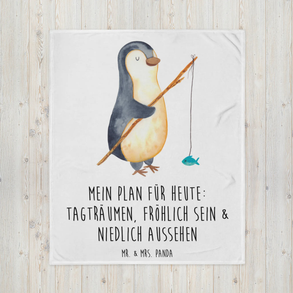 Kuscheldecke Pinguin Angler Decke, Wohndecke, Tagesdecke, Wolldecke, Sofadecke, Pinguin, Pinguine, Angeln, Angler, Tagträume, Hobby, Plan, Planer, Tagesplan, Neustart, Motivation, Geschenk, Freundinnen, Geschenkidee, Urlaub, Wochenende