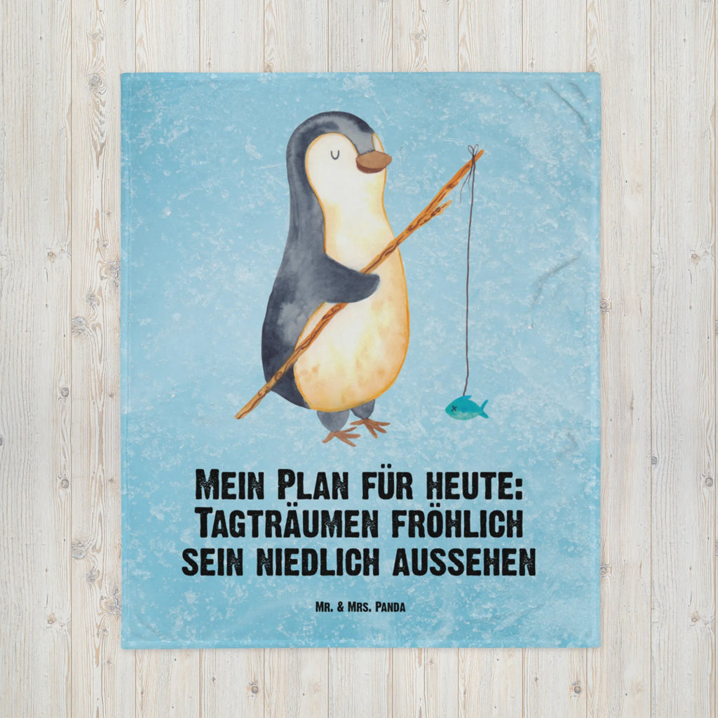 Kuscheldecke Pinguin Angler Decke, Wohndecke, Tagesdecke, Wolldecke, Sofadecke, Pinguin, Pinguine, Angeln, Angler, Tagträume, Hobby, Plan, Planer, Tagesplan, Neustart, Motivation, Geschenk, Freundinnen, Geschenkidee, Urlaub, Wochenende