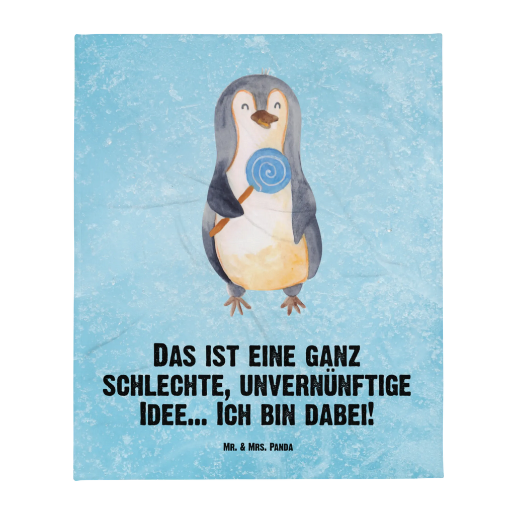 Kuscheldecke Pinguin Lolli Decke, Wohndecke, Tagesdecke, Wolldecke, Sofadecke, Pinguin, Pinguine, Lolli, Süßigkeiten, Blödsinn, Spruch, Rebell, Gauner, Ganove, Rabauke