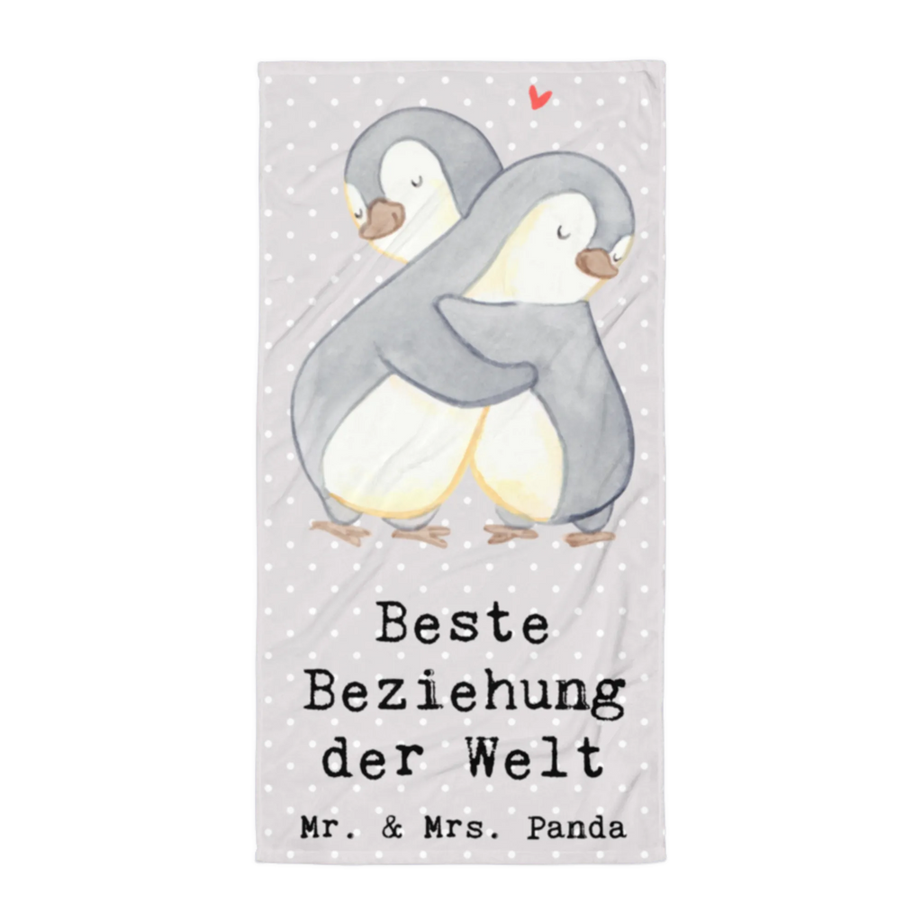 XL Badehandtuch Pinguin Beste Beziehung der Welt Handtuch, Badetuch, Duschtuch, Strandtuch, Saunatuch, für, Dankeschön, Geschenk, Schenken, Geburtstag, Geburtstagsgeschenk, Geschenkidee, Danke, Bedanken, Mitbringsel, Freude machen, Geschenktipp, Beziehung, Zusammen sein, Miteinander gehen, Liebe, Verlieb, Liebesgeschenk