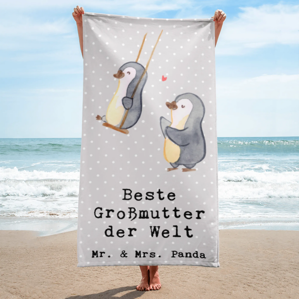 XL Badehandtuch Pinguin Beste Großmutter der Welt Handtuch, Badetuch, Duschtuch, Strandtuch, Saunatuch, für, Dankeschön, Geschenk, Schenken, Geburtstag, Geburtstagsgeschenk, Geschenkidee, Danke, Bedanken, Mitbringsel, Freude machen, Geschenktipp, Großmutter, Omi, Oma, Oma geworden, Grosseltern