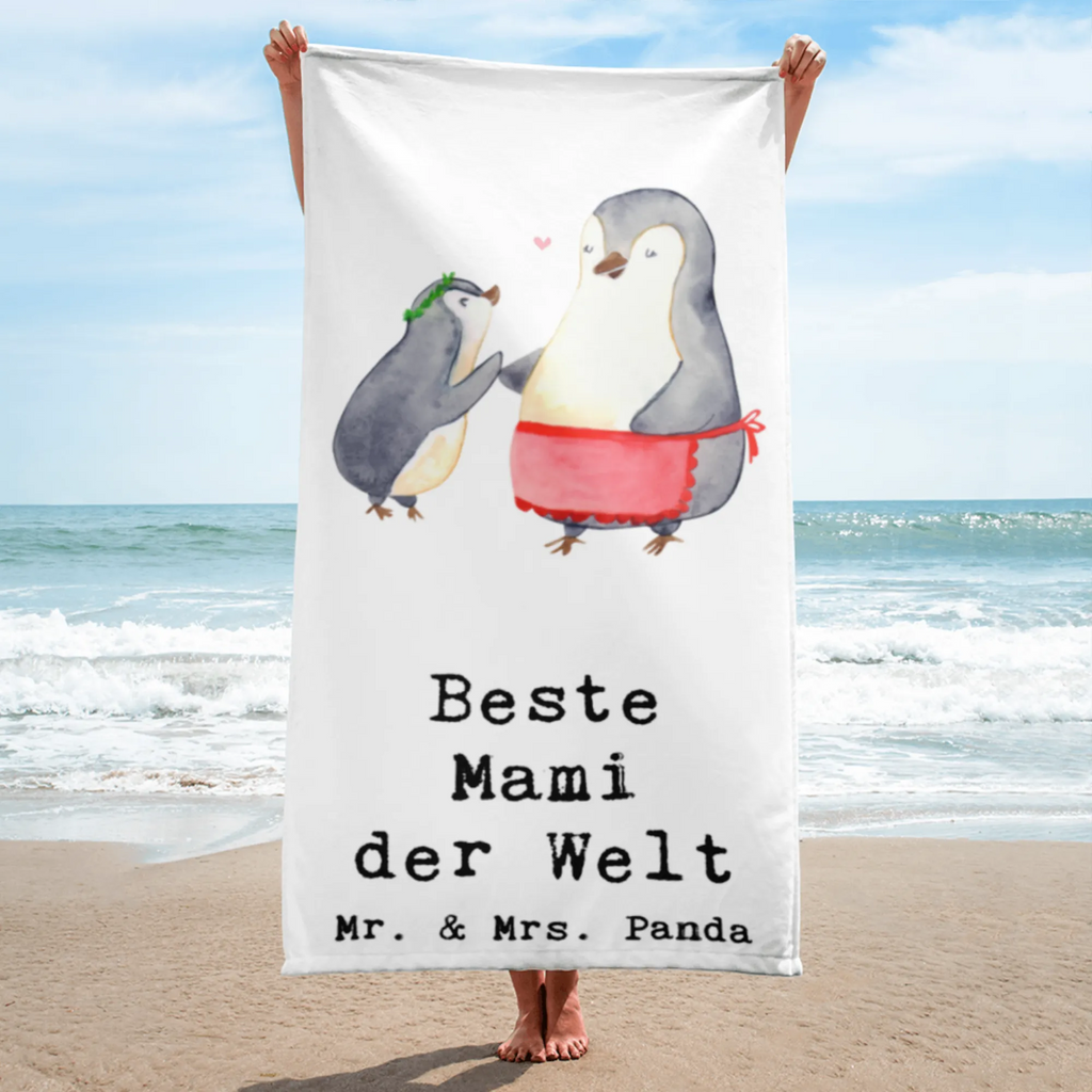 XL Badehandtuch Pinguin Beste Mami der Welt Handtuch, Badetuch, Duschtuch, Strandtuch, Saunatuch, für, Dankeschön, Geschenk, Schenken, Geburtstag, Geburtstagsgeschenk, Geschenkidee, Danke, Bedanken, Mitbringsel, Freude machen, Geschenktipp, Mama, Mami, Mutter, Muttertag, Mutti, Ma, Tochter, Sohn, Beste Mama, Beste, Supermama