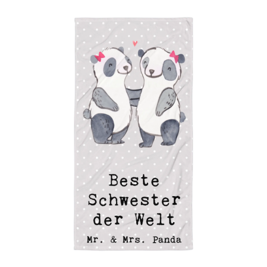 XL Badehandtuch Panda Beste Schwester der Welt Handtuch, Badetuch, Duschtuch, Strandtuch, Saunatuch, für, Dankeschön, Geschenk, Schenken, Geburtstag, Geburtstagsgeschenk, Geschenkidee, Danke, Bedanken, Mitbringsel, Freude machen, Geschenktipp, Schwestern, Schwester, Geschwister, Schwesterherz, Sister, Familie, Kleinigkeit, Beste, Tochter, Liebe, Kinder