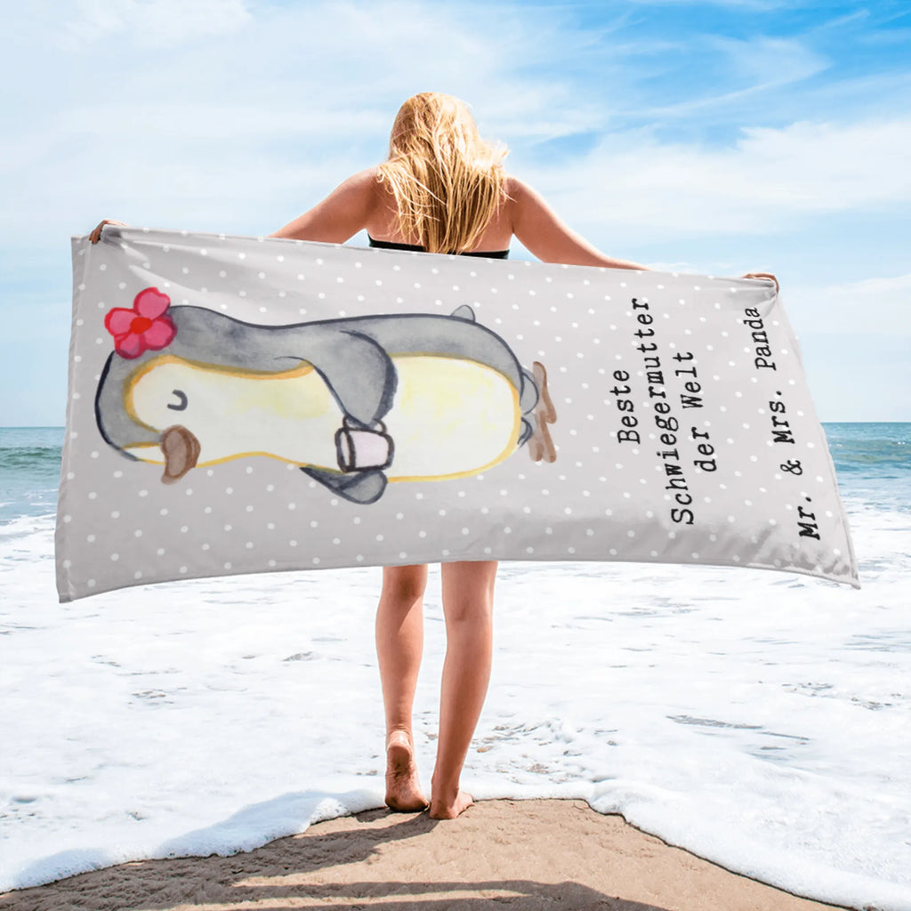 XL Badehandtuch Pinguin Beste Schwiegermutter der Welt Handtuch, Badetuch, Duschtuch, Strandtuch, Saunatuch, für, Dankeschön, Geschenk, Schenken, Geburtstag, Geburtstagsgeschenk, Geschenkidee, Danke, Bedanken, Mitbringsel, Freude machen, Geschenktipp, Schwiegermutter, Schwiegermama, Schwiegereltern, Mama, Mutter, Mutter des Ehepartners, angeheiratet