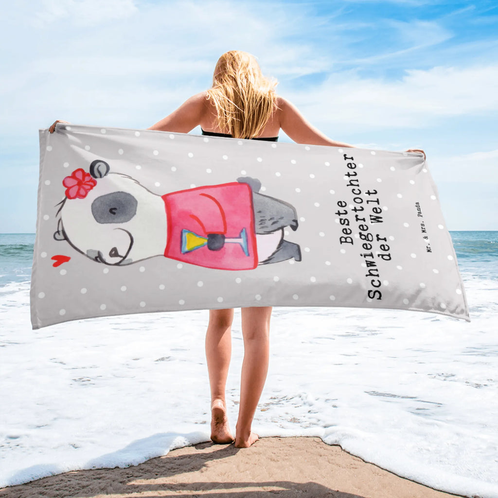 XL Badehandtuch Panda Beste Schwiegertochter der Welt Handtuch, Badetuch, Duschtuch, Strandtuch, Saunatuch, für, Dankeschön, Geschenk, Schenken, Geburtstag, Geburtstagsgeschenk, Geschenkidee, Danke, Bedanken, Mitbringsel, Freude machen, Geschenktipp, Schwiegertochter, Tochter, Ehefrau des Sohns, Frau, angeheiratet, Hochzeit