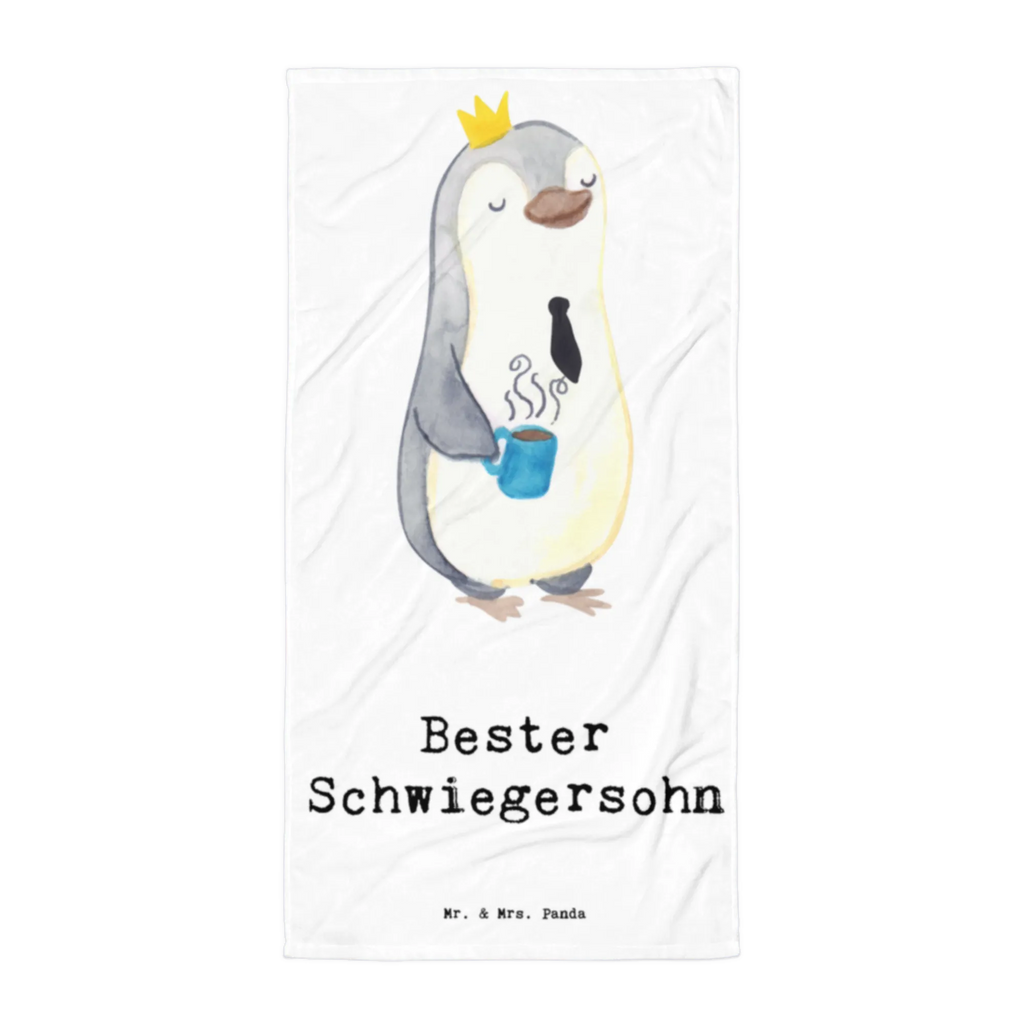 XL Badehandtuch Pinguin Bester Schwiegersohn Handtuch, Badetuch, Duschtuch, Strandtuch, Saunatuch, für, Dankeschön, Geschenk, Schenken, Geburtstag, Geburtstagsgeschenk, Geschenkidee, Danke, Bedanken, Mitbringsel, Freude machen, Geschenktipp, Schwiegersohn, Tochter, Ehefrau des Sohns, Frau, angeheiratet, Hochzeit, Heirat