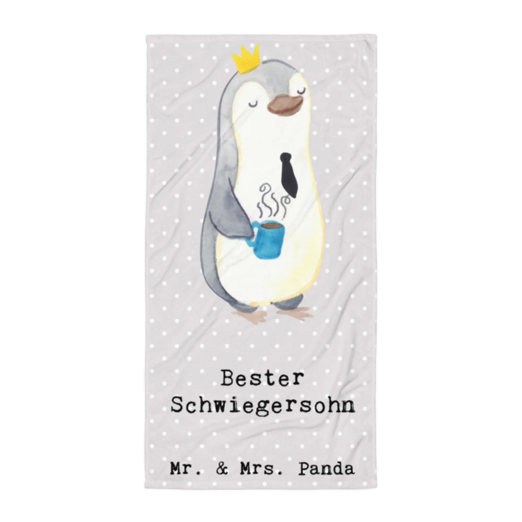 XL Badehandtuch Pinguin Bester Schwiegersohn Handtuch, Badetuch, Duschtuch, Strandtuch, Saunatuch, für, Dankeschön, Geschenk, Schenken, Geburtstag, Geburtstagsgeschenk, Geschenkidee, Danke, Bedanken, Mitbringsel, Freude machen, Geschenktipp, Schwiegersohn, Tochter, Ehefrau des Sohns, Frau, angeheiratet, Hochzeit, Heirat