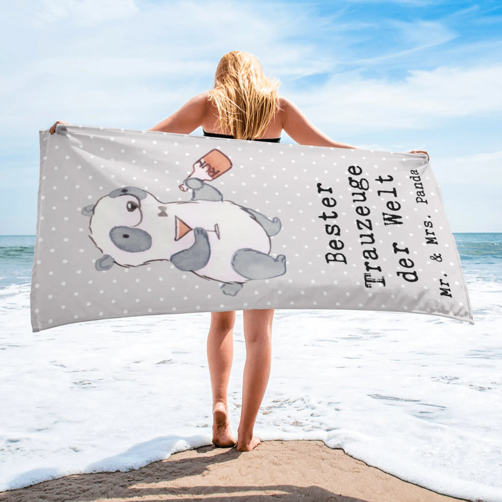 XL Badehandtuch Panda Bester Trauzeuge der Welt Handtuch, Badetuch, Duschtuch, Strandtuch, Saunatuch, für, Dankeschön, Geschenk, Schenken, Geburtstag, Geburtstagsgeschenk, Geschenkidee, Danke, Bedanken, Mitbringsel, Freude machen, Geschenktipp, Trauzeugen, Trauzeuge, Trauhzeugen, Hochzeit, Heirat, JGA, Trauung, Kirche, Standesamt, Braut, Bräutigam