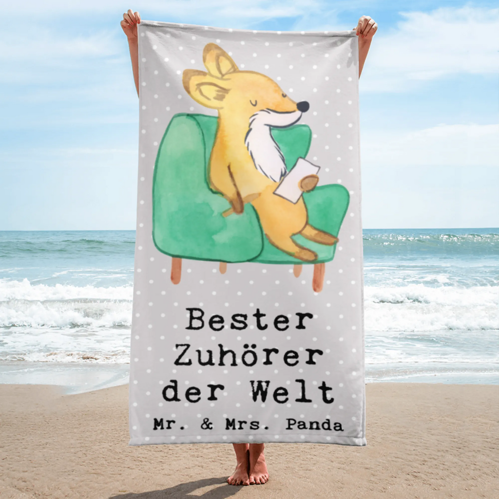 XL Badehandtuch Fuchs Bester Zuhörer der Welt Handtuch, Badetuch, Duschtuch, Strandtuch, Saunatuch, für, Dankeschön, Geschenk, Schenken, Geburtstag, Geburtstagsgeschenk, Geschenkidee, Danke, Bedanken, Mitbringsel, Freude machen, Geschenktipp, Zuhörer, Freund, Freundin, offenes Ohr, Hilfsbereit, Hilfe