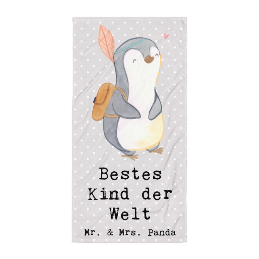 XL Badehandtuch Pinguin Bestes Kind der Welt Handtuch, Badetuch, Duschtuch, Strandtuch, Saunatuch, für, Dankeschön, Geschenk, Schenken, Geburtstag, Geburtstagsgeschenk, Geschenkidee, Danke, Bedanken, Mitbringsel, Freude machen, Geschenktipp, Kinder, Kind, Kid, Kids, Kiddy, Bestes, Tochter, Sohn, Nachwuchs, Geburt, Liebling, Taufe