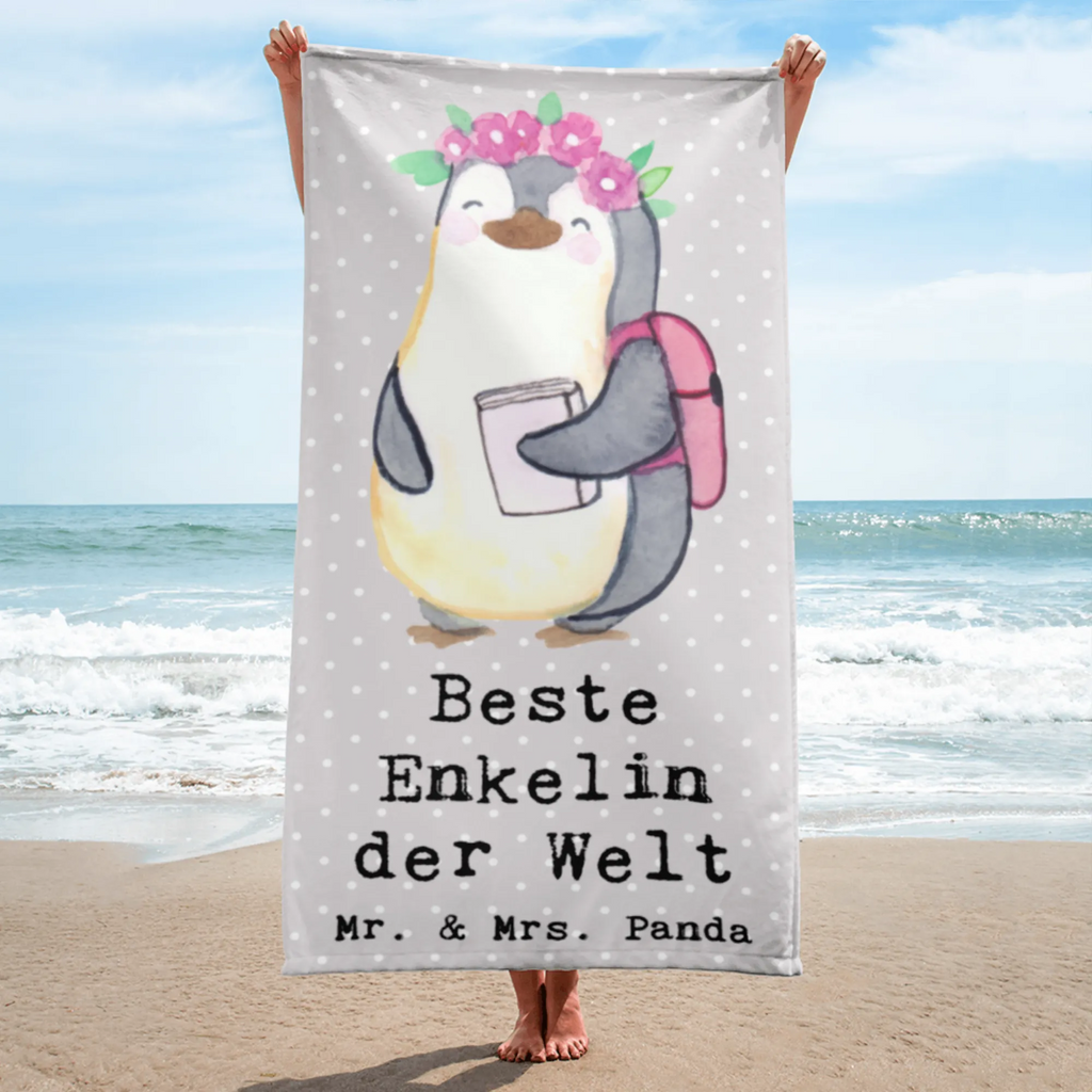 XL Badehandtuch Pinguin Beste Enkelin der Welt Handtuch, Badetuch, Duschtuch, Strandtuch, Saunatuch, für, Dankeschön, Geschenk, Schenken, Geburtstag, Geburtstagsgeschenk, Geschenkidee, Danke, Bedanken, Mitbringsel, Freude machen, Geschenktipp, Enkelin, Enkelkind, Enkeltochter, Oma, Opa, Kind von Tochter, Kind von Sohn, Großtochter, Taufe