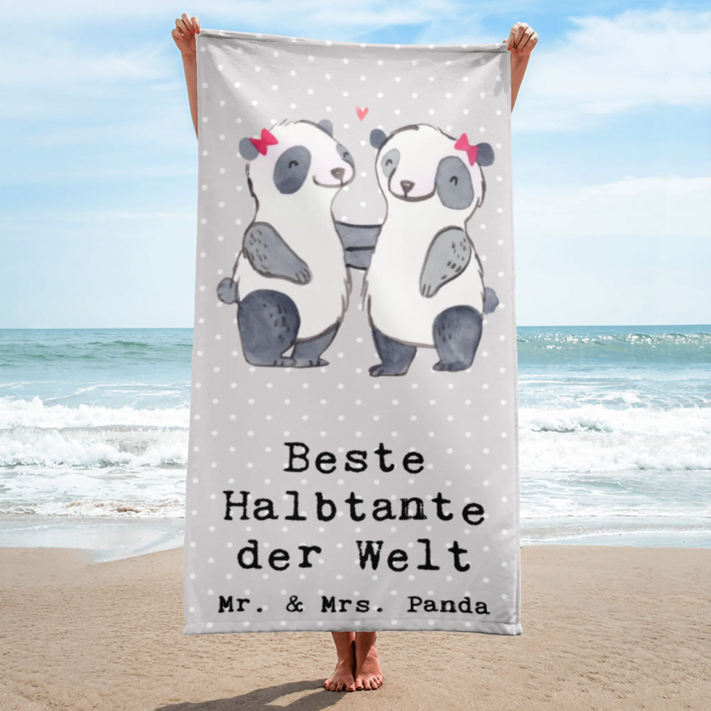 XL Badehandtuch Panda Beste Halbtante der Welt Handtuch, Badetuch, Duschtuch, Strandtuch, Saunatuch, für, Dankeschön, Geschenk, Schenken, Geburtstag, Geburtstagsgeschenk, Geschenkidee, Danke, Bedanken, Mitbringsel, Freude machen, Geschenktipp, Halbtante, Tante, beste Tante, Stieftante, Stief, Stiefgeschwister, Familie, Kleinigkeit