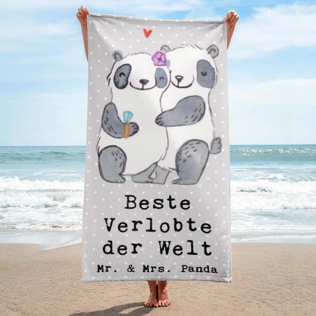 XL Badehandtuch Panda Beste Verlobte der Welt Handtuch, Badetuch, Duschtuch, Strandtuch, Saunatuch, für, Dankeschön, Geschenk, Schenken, Geburtstag, Geburtstagsgeschenk, Geschenkidee, Danke, Bedanken, Mitbringsel, Freude machen, Geschenktipp, Verlobte, Verloben, Verlobung, Traumfrau, Frau, Freundin, Ehefrau, Zukünftige, Hochzeit, Ehe