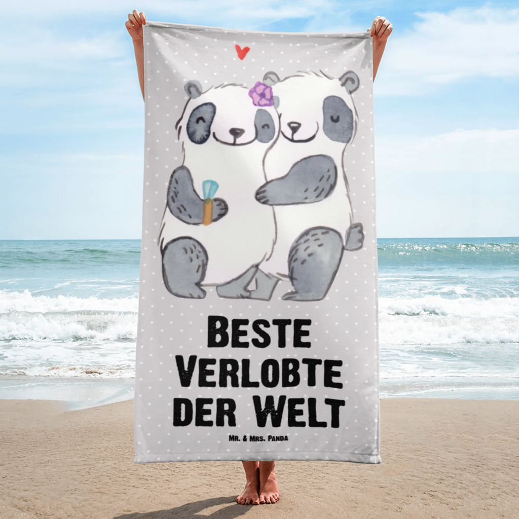 XL Badehandtuch Panda Beste Verlobte der Welt Handtuch, Badetuch, Duschtuch, Strandtuch, Saunatuch, für, Dankeschön, Geschenk, Schenken, Geburtstag, Geburtstagsgeschenk, Geschenkidee, Danke, Bedanken, Mitbringsel, Freude machen, Geschenktipp, Verlobte, Verloben, Verlobung, Traumfrau, Frau, Freundin, Ehefrau, Zukünftige, Hochzeit, Ehe