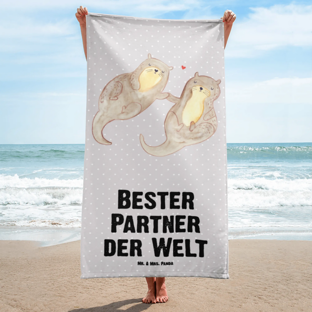 XL Badehandtuch Otter Bester Partner der Welt Handtuch, Badetuch, Duschtuch, Strandtuch, Saunatuch, für, Dankeschön, Geschenk, Schenken, Geburtstag, Geburtstagsgeschenk, Geschenkidee, Danke, Bedanken, Mitbringsel, Freude machen, Geschenktipp, Partner, Ehepartner, Mann, Frau, Ehefrau, Ehemann. Freundin, Freund, Lebensgefährte, Paar, Liebe