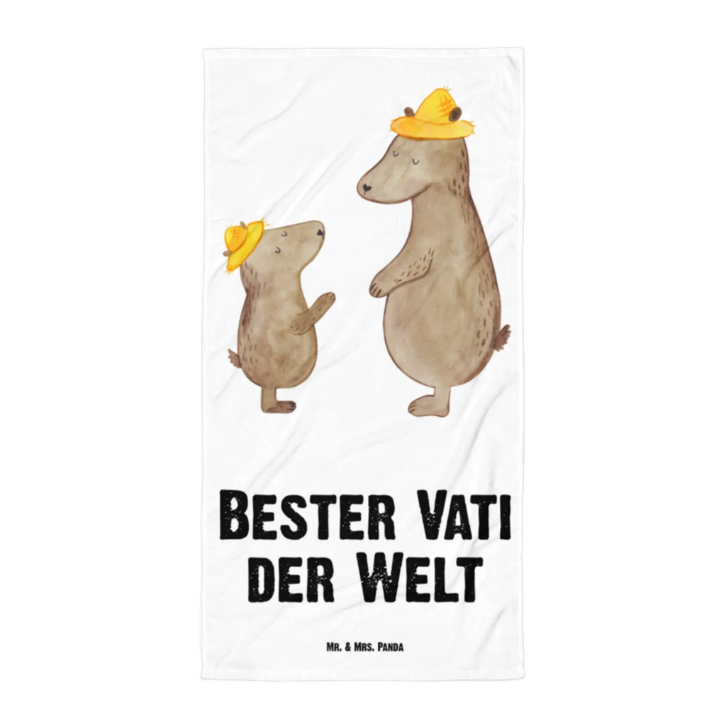 XL Badehandtuch Bär Bester Vati der Welt Handtuch, Badetuch, Duschtuch, Strandtuch, Saunatuch, für, Dankeschön, Geschenk, Schenken, Geburtstag, Geburtstagsgeschenk, Geschenkidee, Danke, Bedanken, Mitbringsel, Freude machen, Geschenktipp, Vater, Papa, Dad, Daddy, Paps, Papi, Vati, Eltern, Geschenk Vater, Mann, Familie, Bester, Kleinigkeit