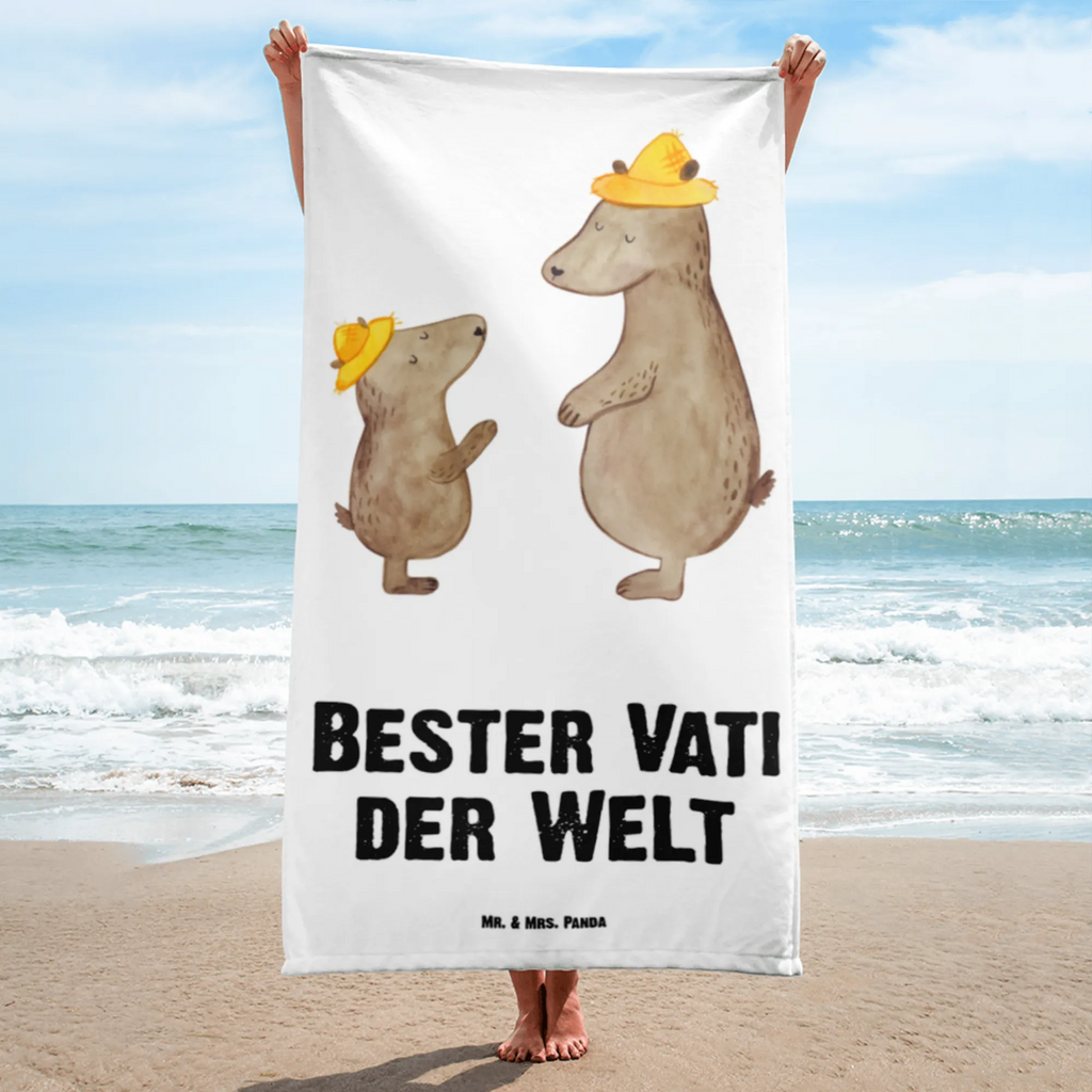 XL Badehandtuch Bär Bester Vati der Welt Handtuch, Badetuch, Duschtuch, Strandtuch, Saunatuch, für, Dankeschön, Geschenk, Schenken, Geburtstag, Geburtstagsgeschenk, Geschenkidee, Danke, Bedanken, Mitbringsel, Freude machen, Geschenktipp, Vater, Papa, Dad, Daddy, Paps, Papi, Vati, Eltern, Geschenk Vater, Mann, Familie, Bester, Kleinigkeit