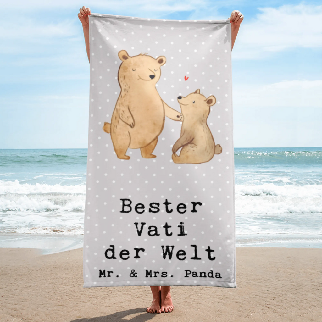 XL Badehandtuch Bär Bester Vati der Welt Handtuch, Badetuch, Duschtuch, Strandtuch, Saunatuch, für, Dankeschön, Geschenk, Schenken, Geburtstag, Geburtstagsgeschenk, Geschenkidee, Danke, Bedanken, Mitbringsel, Freude machen, Geschenktipp, Vater, Papa, Dad, Daddy, Paps, Papi, Vati, Eltern, Geschenk Vater, Mann, Familie, Bester, Kleinigkeit