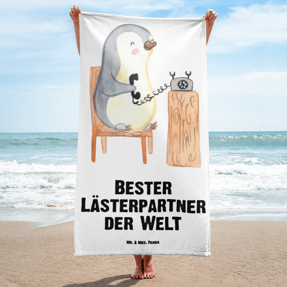 XL Badehandtuch Pinguin Bester Lästerpartner der Welt Handtuch, Badetuch, Duschtuch, Strandtuch, Saunatuch, für, Dankeschön, Geschenk, Schenken, Geburtstag, Geburtstagsgeschenk, Geschenkidee, Danke, Bedanken, Mitbringsel, Freude machen, Geschenktipp, Lästerpartner, Lesterpartner, lestern, Lästerschwester, Lästern, beste Freundin, Freundin, Spaß, bff