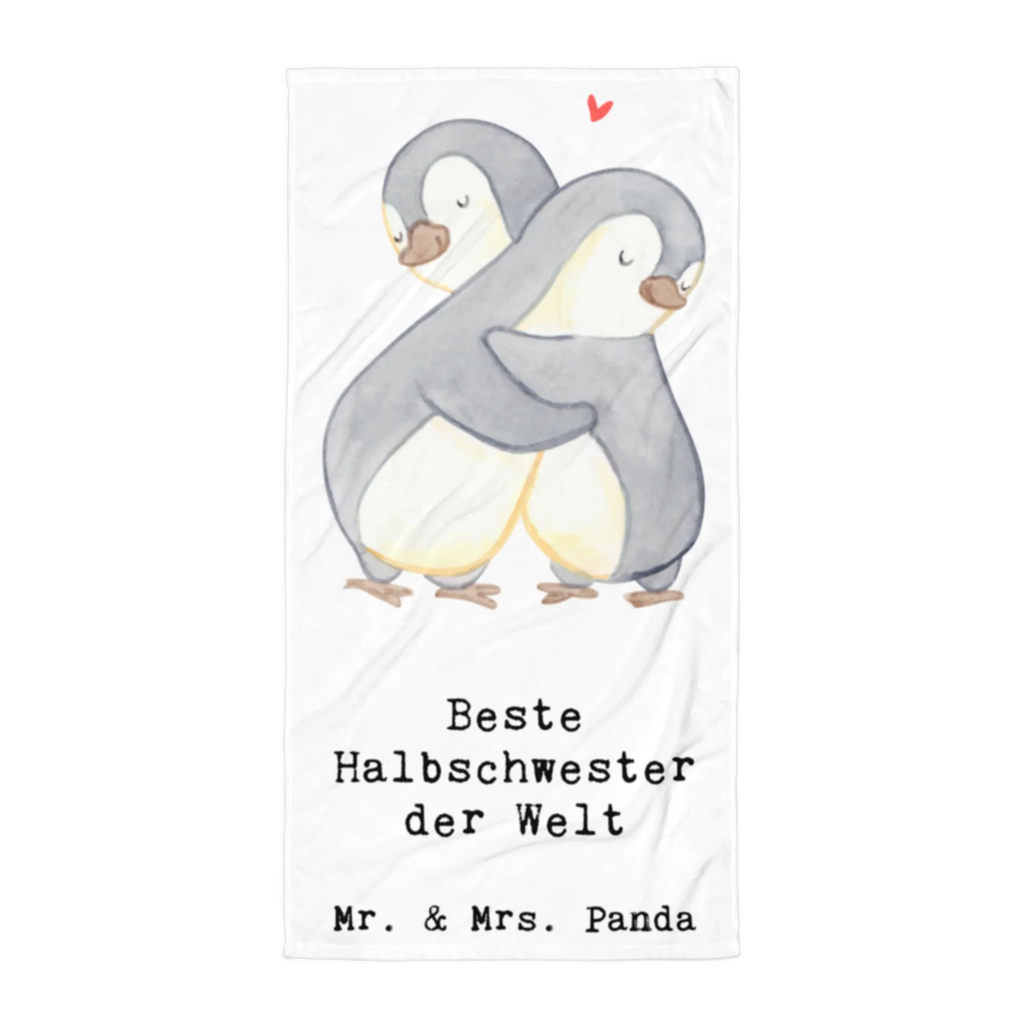 XL Badehandtuch Pinguin Beste Halbschwester der Welt Handtuch, Badetuch, Duschtuch, Strandtuch, Saunatuch, für, Dankeschön, Geschenk, Schenken, Geburtstag, Geburtstagsgeschenk, Geschenkidee, Danke, Bedanken, Mitbringsel, Freude machen, Geschenktipp, Halbschwester, Stiefschwester, Stiefgeschwister, Schwestern, Schwester, Geschwister, Schwesterherz, Sister, Familie, Kleinigkeit, Beste, Tochter, Liebe, Kinder