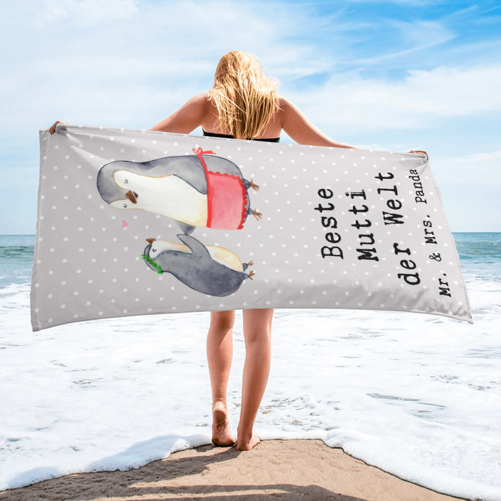 XL Badehandtuch Pinguin Beste Mutti der Welt Handtuch, Badetuch, Duschtuch, Strandtuch, Saunatuch, für, Dankeschön, Geschenk, Schenken, Geburtstag, Geburtstagsgeschenk, Geschenkidee, Danke, Bedanken, Mitbringsel, Freude machen, Geschenktipp, Mama, Mami, Mutter, Muttertag, Mutti, Ma, Tochter, Sohn, Beste Mama, Beste, Supermama