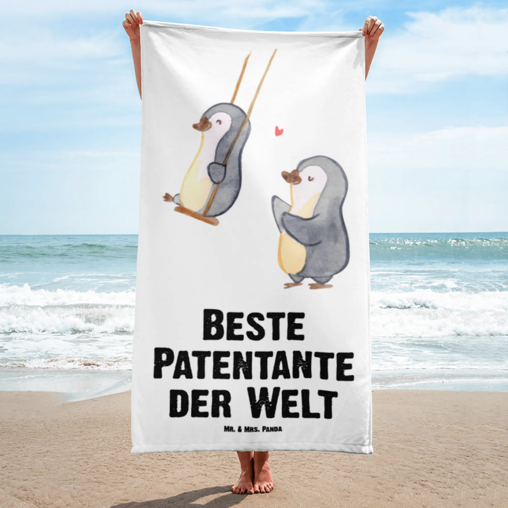 XL Badehandtuch Pinguin Beste Patentante der Welt Handtuch, Badetuch, Duschtuch, Strandtuch, Saunatuch, für, Dankeschön, Geschenk, Schenken, Geburtstag, Geburtstagsgeschenk, Geschenkidee, Danke, Bedanken, Mitbringsel, Freude machen, Geschenktipp, Patentante, Paten Tante, Lieblingstante, Taufpartner, Taufe, Familie, Kleinigkeit, Nichte, Neffe