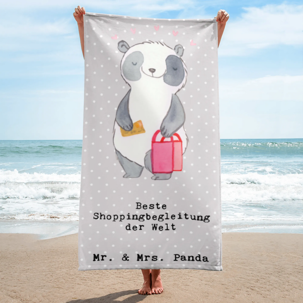 XL Badehandtuch Panda Beste Shoppingbegleitung der Welt Handtuch, Badetuch, Duschtuch, Strandtuch, Saunatuch, für, Dankeschön, Geschenk, Schenken, Geburtstag, Geburtstagsgeschenk, Geschenkidee, Danke, Bedanken, Mitbringsel, Freude machen, Geschenktipp, Shoppingbegleitung, Shoppingpartner, Begleitung, Shoppen, Partner, Freundin, Freund, bff, Shopping, Einkaufen, Shopping-Queen, Queen, Bester