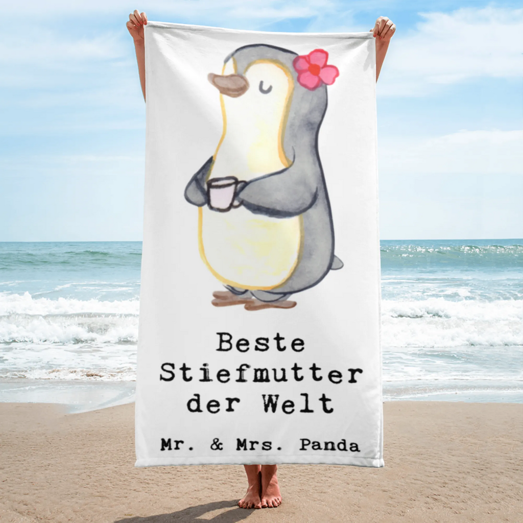 XL Badehandtuch Pinguin Beste Stiefmutter der Welt Handtuch, Badetuch, Duschtuch, Strandtuch, Saunatuch, für, Dankeschön, Geschenk, Schenken, Geburtstag, Geburtstagsgeschenk, Geschenkidee, Danke, Bedanken, Mitbringsel, Freude machen, Geschenktipp, Stiefmutter, Stief Mutter, Stiefmama, Mami, Mutter, Muttertag, Mutti, Mama, Tochter, Sohn, Beste