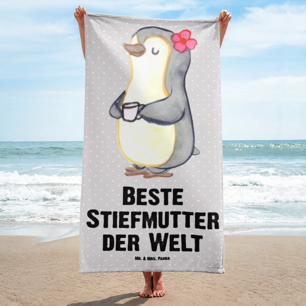 XL Badehandtuch Pinguin Beste Stiefmutter der Welt Handtuch, Badetuch, Duschtuch, Strandtuch, Saunatuch, für, Dankeschön, Geschenk, Schenken, Geburtstag, Geburtstagsgeschenk, Geschenkidee, Danke, Bedanken, Mitbringsel, Freude machen, Geschenktipp, Stiefmutter, Stief Mutter, Stiefmama, Mami, Mutter, Muttertag, Mutti, Mama, Tochter, Sohn, Beste