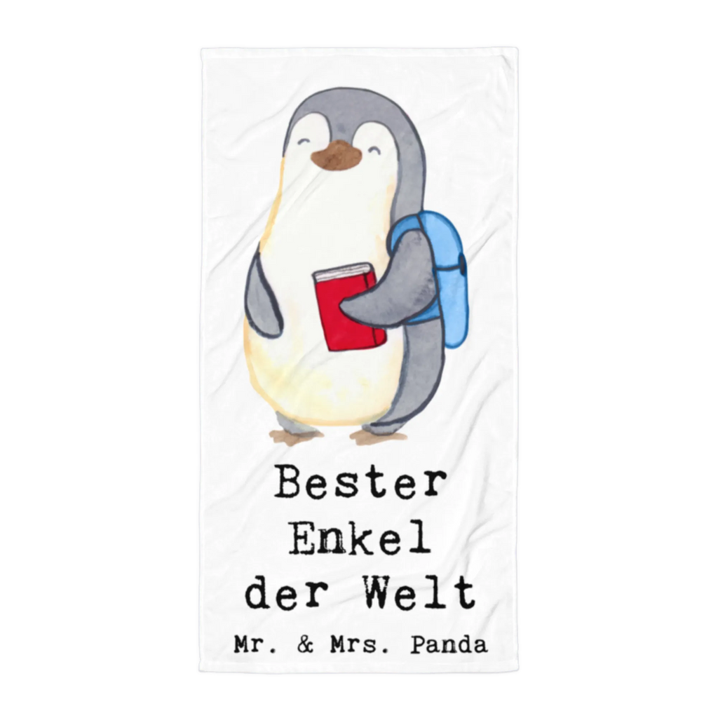 XL Badehandtuch Pinguin Bester Enkel der Welt Handtuch, Badetuch, Duschtuch, Strandtuch, Saunatuch, für, Dankeschön, Geschenk, Schenken, Geburtstag, Geburtstagsgeschenk, Geschenkidee, Danke, Bedanken, Mitbringsel, Freude machen, Geschenktipp, Enkel, Enkelkind, Enkelsohn, Oma, Opa, Kind von Tochter, Kind von Sohn, Taufe, Großsohn