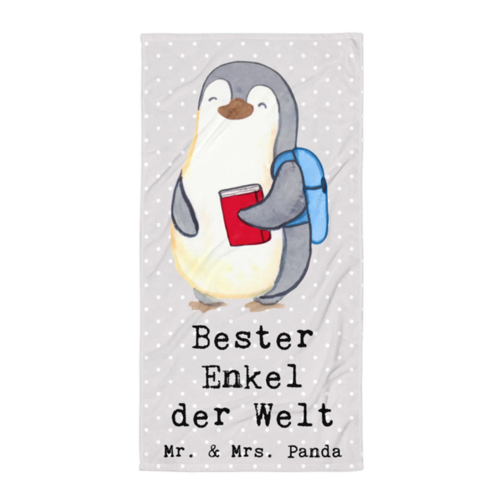 XL Badehandtuch Pinguin Bester Enkel der Welt Handtuch, Badetuch, Duschtuch, Strandtuch, Saunatuch, für, Dankeschön, Geschenk, Schenken, Geburtstag, Geburtstagsgeschenk, Geschenkidee, Danke, Bedanken, Mitbringsel, Freude machen, Geschenktipp, Enkel, Enkelkind, Enkelsohn, Oma, Opa, Kind von Tochter, Kind von Sohn, Taufe, Großsohn